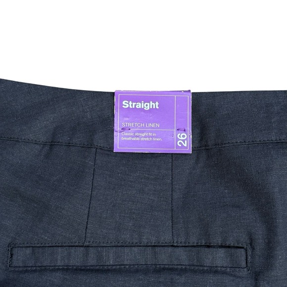 Lane Bryant‎ Straight Stretch Linen Black NEW Pants With Pockets Plus Sz 26 #452 - Picture 9 of 13